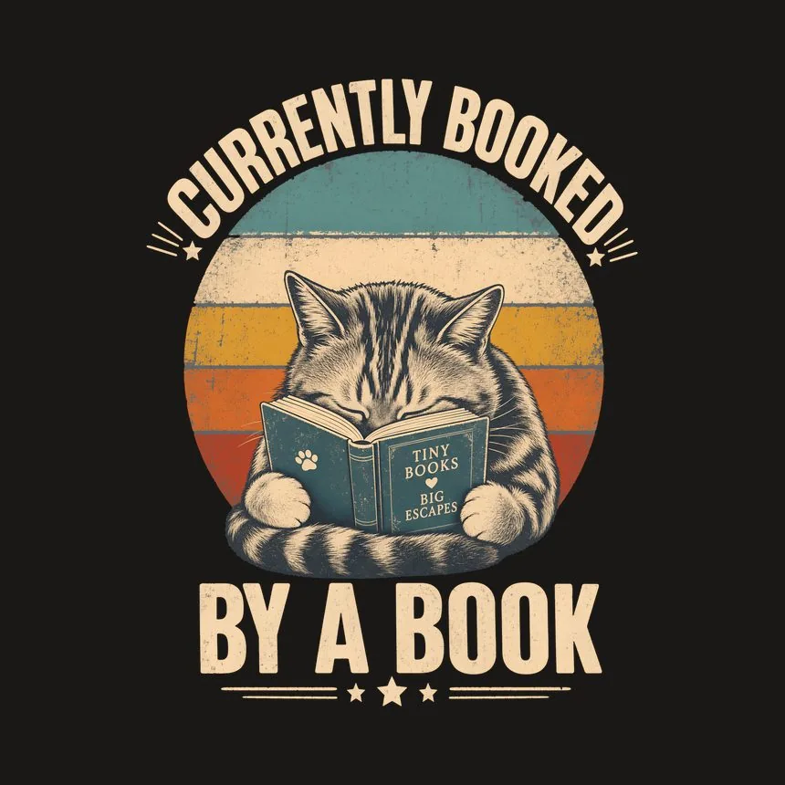 Currently Booked By A Book Retro Cat Design — funny cat tumbler