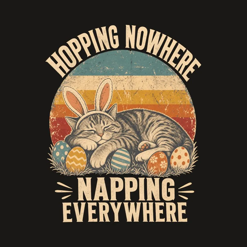 Hopping Nowhere Napping Everywhere Cat Design — funny cat tumbler