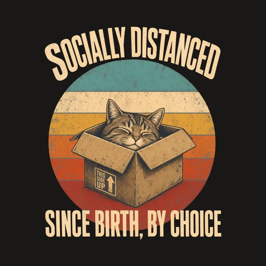 Socially Distanced Since Birth, By Choice — funny cat tumbler
