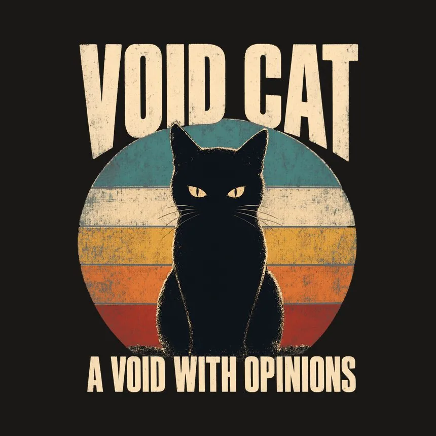 Void Cat A Void With Opinions Retro Cat Design — funny cat tumbler
