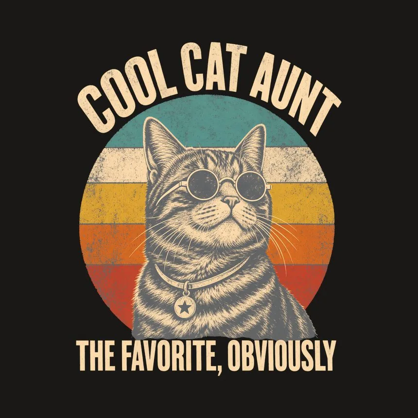 Cool Cat Aunt The Favorite, Obviously Cat Design — funny cat tumbler