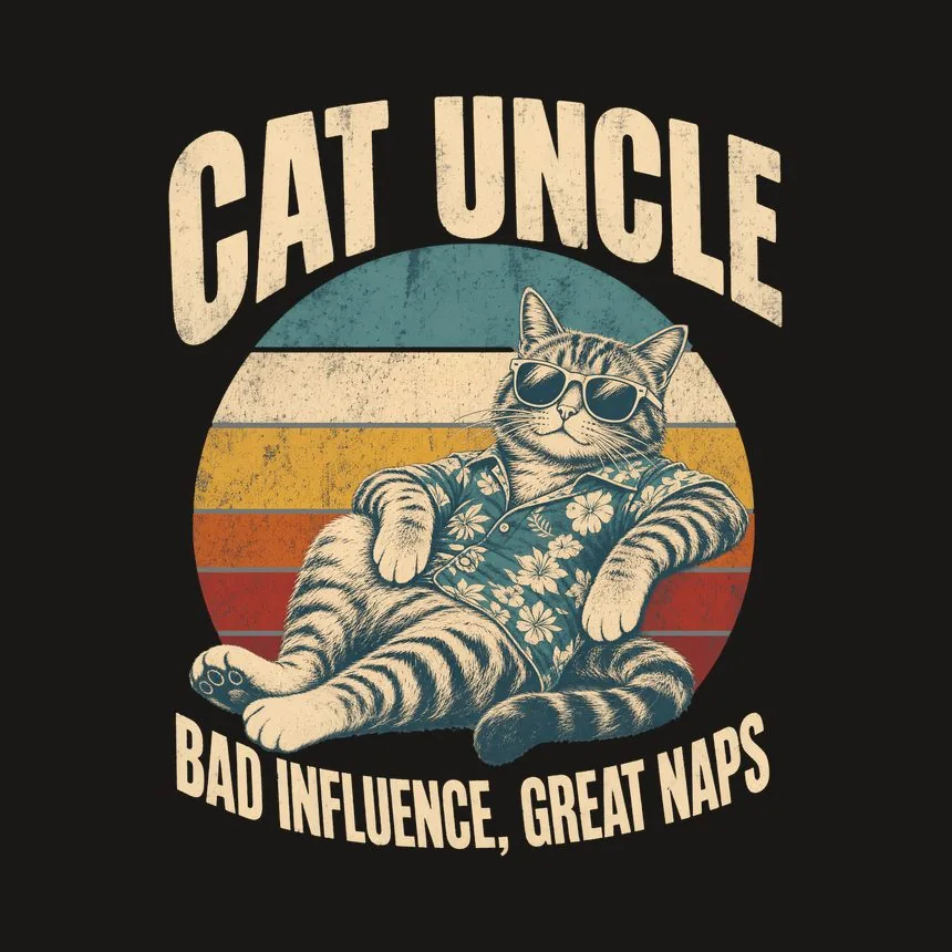 Cat Uncle Bad Influence, Great Naps Cat Design — funny cat tumbler