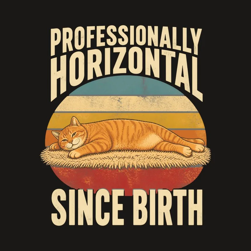Professionally Horizontal Since Birth Cat — funny cat tumbler