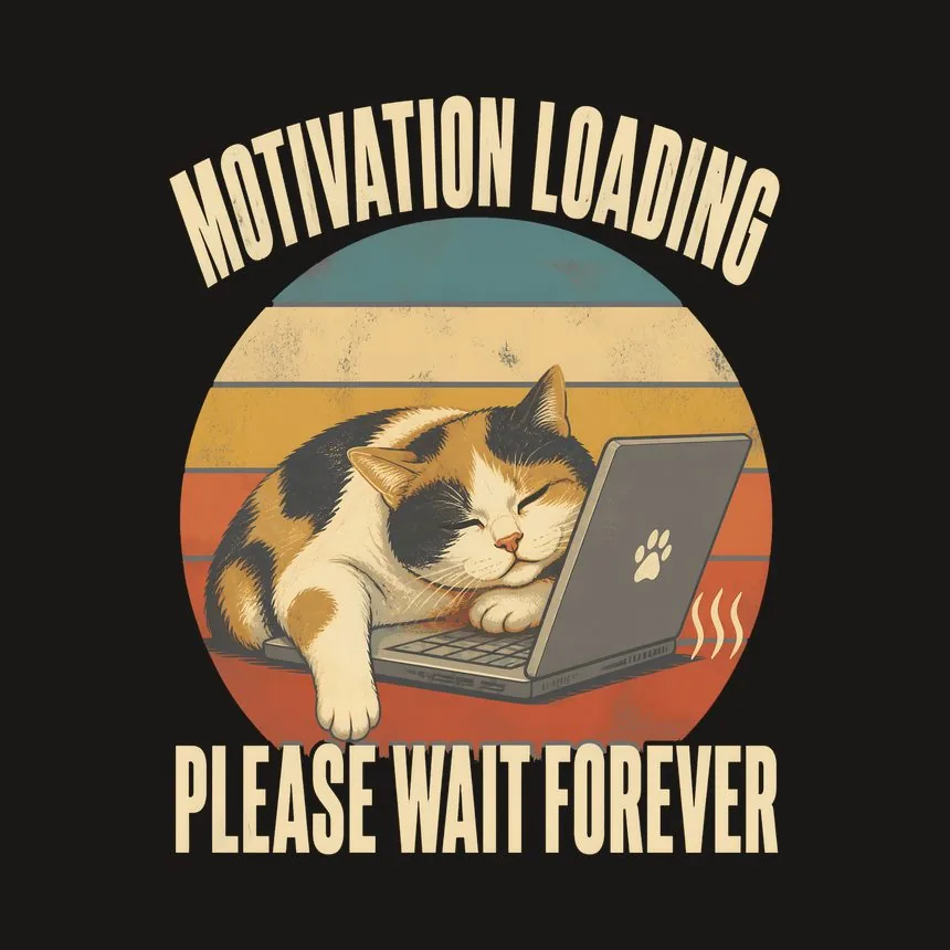 Motivation Loading Please Wait Forever Cat — funny cat tumbler