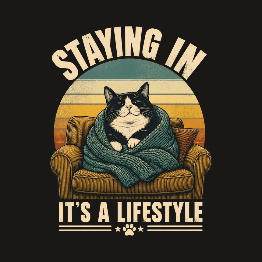 Staying In It's a Lifestyle Cat — funny cat tumbler