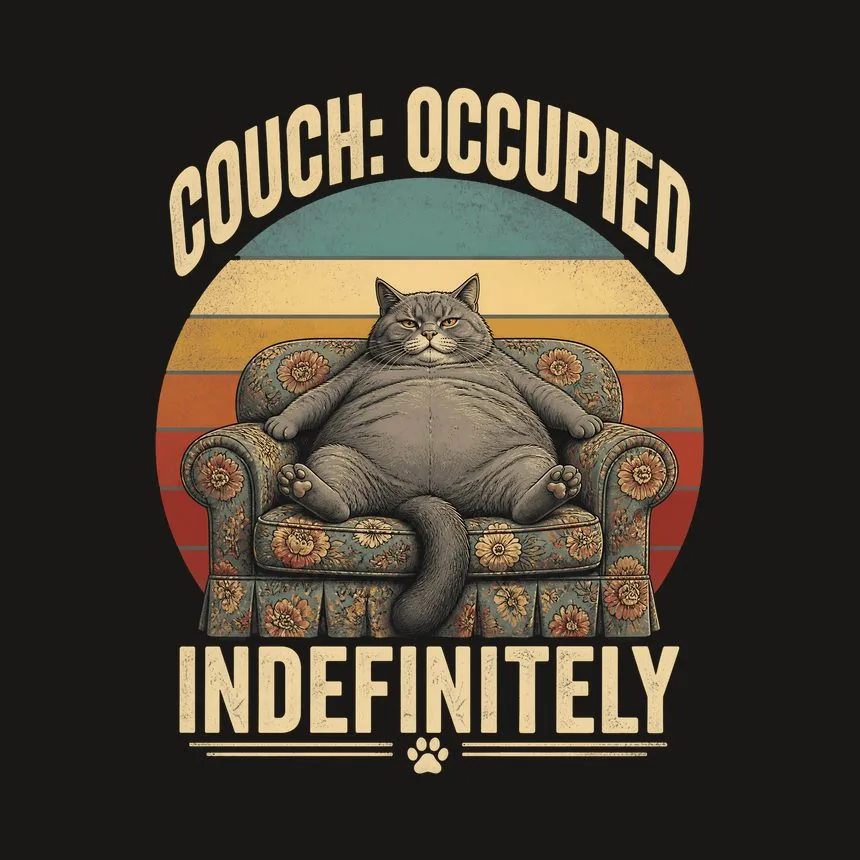 Couch Occupied Indefinitely Cat — funny cat tumbler