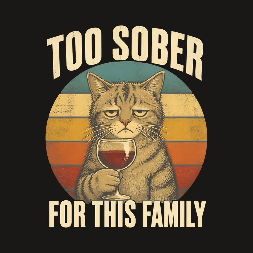Too Sober For This Family Cat — funny cat tumbler