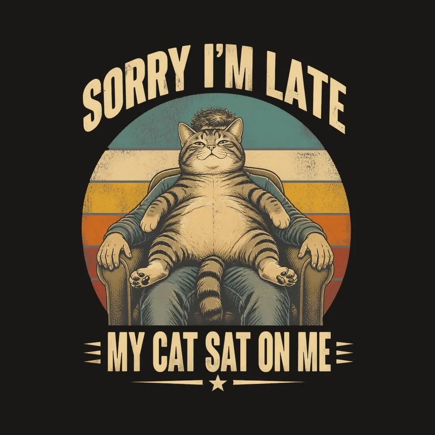 Sorry I'm Late My Cat Sat On Me — funny cat tumbler