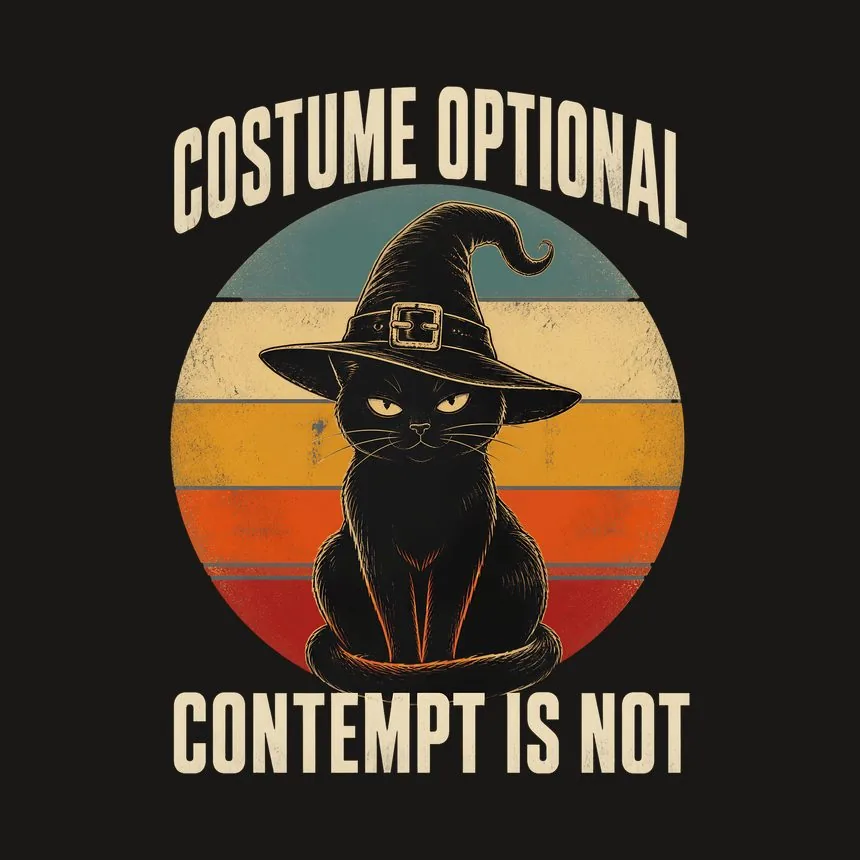 Costume Optional Contempt Not Halloween Cat — funny cat tumbler