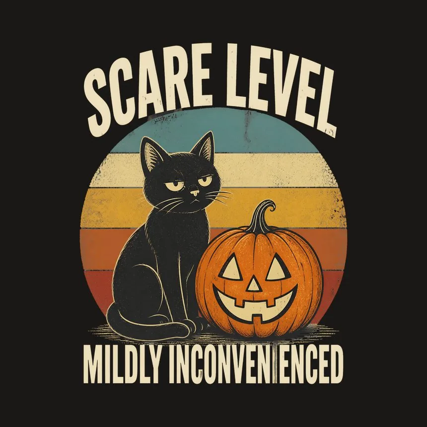 Scare Level Mildly Inconvenienced Halloween Cat — funny cat tumbler