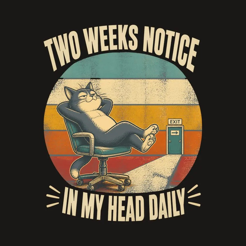Two Weeks Notice In My Head Cat — funny cat tumbler