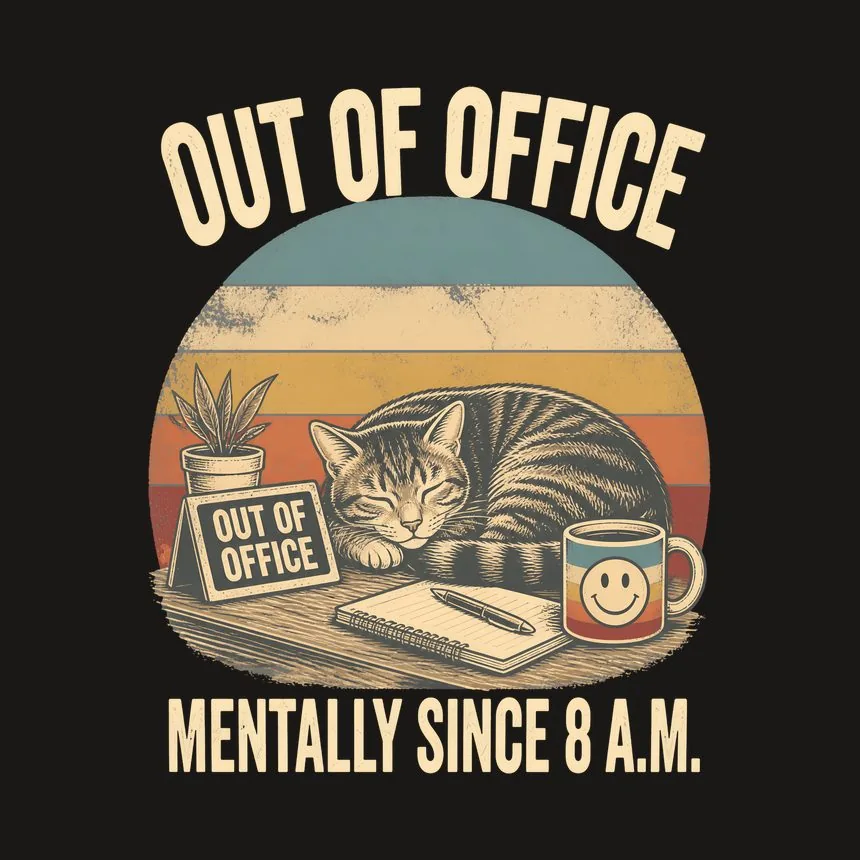 Out Of Office Mentally Cat — funny cat tumbler