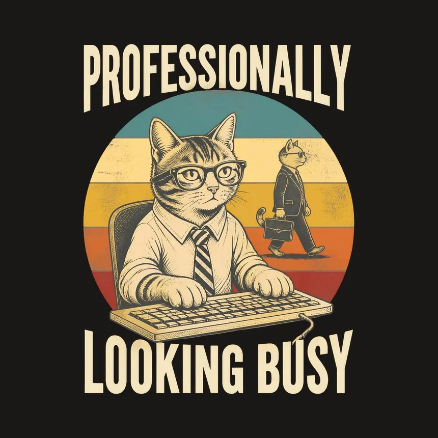 Professionally Looking Busy Cat — funny cat tumbler