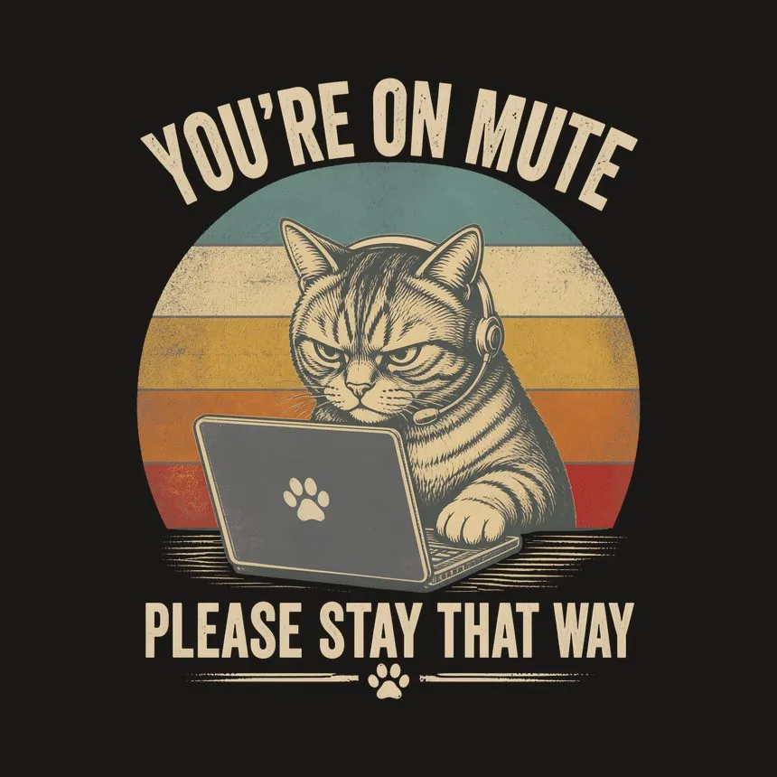 You're On Mute Stay That Way Cat — funny cat tumbler